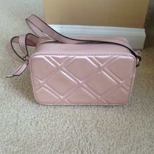 Blush/ pink camera bag cross body